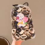 100 tk/kott T&uuml;drukutele armsad kommid Multifilmiv&auml;rvid Tugevad elastsed juuksepaelad Lastele armsad kummipaelad Laste juuste aksessuaarid 1#