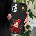 V&auml;rvitud mustriga Big Wave Edge pehmest silikoonmaterjalist Macaron telefoni&uuml;mbris, p&otilde;rutuskindel kaitsev kummist korpus Samsung Xiaomi Poco Redmi jaoks Samsung A51 must