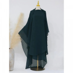 Ramadan Khimar Abaya Saudi Araabia T&uuml;rgi Islam moslem Hijab Kleit Palver&otilde;ivad Abayad Naistele Kebaya R&uuml;&uuml; Femme Musulmane One Size roheline
