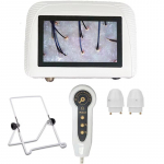 50X/200X Portable Skin Analyzer Machine 5 inch Scalp Detector Hair Follicle Oil Moisture Tester Skin Care Monitor Rechargeable valge