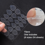 10 lehte / 240 tk Kahepoolne vale k&uuml;&uuml;nte kunsti kleeplint liimi kleebis isetehtud