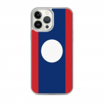 Coque iPhone &ndash; Drapeau Laos &ndash; iPhone 13 Pro Max &ndash; Souple &ndash; Mitmev&auml;rviline &ndash; Vertikaalne