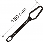 8-22 mm universaalne Torx-mutriv&otilde;ti isepingutav reguleeritav prill-mutriv&otilde;ti tahvel Kahepealine Torx-mutriv&otilde;ti K&auml;sit&ouml;&ouml;riistad tehase jaoks