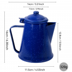 Elegantne emailkann - Mitmeotstarbeline teekann ja kohvikann k&auml;epidemega, Saadaval erinevates suurustes