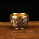 Antiikne reljeefne draakon ja soodne &otilde;huke v&ouml;&ouml;koht teelauakaunistus vasktass Hiina v&auml;ikese v&ouml;&ouml;koha tass One Size