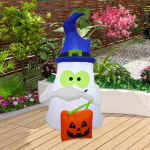 Halloween Inflatables Ghost Outdoor Decorations 4 ft Blow up Holiday Decor with Built in LED Pumpkin