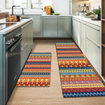 Boheemlase mustriga veekindel k&ouml;&ouml;givaip libisemiskindla, paksu polsterdusega v&auml;simusevastase mugavuse tagamiseks 50*80cm+50*160cm