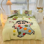 Armas Crayon Shin chan, Mikrokiust Voodipesukomplektid, Laste Voodikatte kate T&otilde;mblukuga Toakujundus Tekikate Teismelistele t&auml;iskasvanud 90x200cm