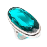 Indicolite Tourmaline Gemstone Handmade 925 Sterling Silver Ring Size 5 y0c98