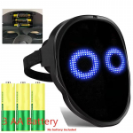 Peo LED-valgustusega mask Žestitundlik Nutikas LED-ekraaniga n&auml;omask Programmeeritav Bluetoothi rakenduse juhtimisega Muunduv mask must
