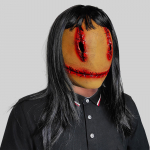 Halloween Faceless Female Ghost Creepy Dress up Prop Costume Accessory Face Head Cover for Festival