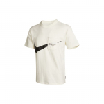 Nike Spordir&otilde;ivad Swoosh Suur Konks Tasku Tr&uuml;kiga T-s&auml;rk Meeste Topid Piimvalge DJ6297-110 XL