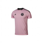 Adidas Inter Miami Jalgpalliklubi Treeninglogo L&otilde;tv l&otilde;ige &Uuml;mmargune kaelus L&uuml;hikesed varrukad T-s&auml;rk Meeste T-s&auml;rk Roosa GK9748 L