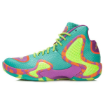 Li Ning Phantom 1 Cloud Summutus Libisemisvastane Tugi Keskmise s&auml;&auml;rega Korvpallijalatsid Meeste toss Roheline Kollane Lilla ABAL001-1 45
