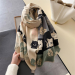 Talvine soe sall Luksusbr&auml;nd Kassikashmiirist sall Naistele Paks tekk-sall Pashmina Bufanda Tutt Naissoost pikk sall black
