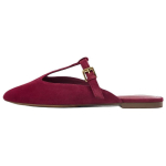 Zara kitse nahast slip-on seemisnahast rihma detailiga avara seljaosaga kulumiskindlad kinnise ninaga muulad naiste jalatsid punane 2565510600 37 brown