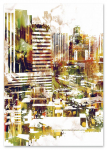 Plakat abstrakcja miasto street art 30x40 cm