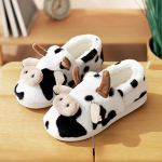 S&uuml;gistalvine multifilm Lehma sussid Jalatsid libisemiskindlad Fulffy karusnahast sussid Avaleht Toasussid Naiste pehme p&otilde;hjaga rasedatele mugavad kingad 35-36