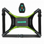 LED helkurvest USB taaslaetav kaugjuhtimispult suunatulede vest jalgratta hoiatusvest hall