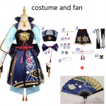 Kamisato Ayaka Cosplay Kost&uuml;&uuml;m Ayaka Komplektid Ventilaatoriga Halloweeni Cosplay Anime Rollim&auml;ngu jaoks Comic Con S