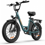 URLIFE E20 Linnas&otilde;iduks Elektrijalgratas 48V13Ah Aku 500W Mootor V&auml;lis&otilde;hus S&otilde;itmiseks E-jalgratas 20-tollised Paksud Rehvid Elektrijalgratas Kaass&otilde;itja Istmega roheline