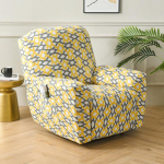 Paksenenud elastne kaitsekate tugitoolile ja kiiktoolile Single Seat: 4-piece set yellow