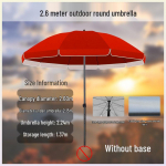 Kahekihiline paksenenud v&auml;li p&auml;ikesevari - suur terrassi ja m&uuml;&uuml;gikoha p&auml;ikesekaitse parasoll