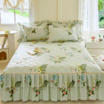 Korea stiilis tepitud pitsist printsess voodiseelik &ndash; paksendatud siidist harjatud tolmukindel voodikate 150*200cm Quilted Bed Skirt