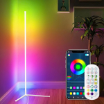 Aerlife RGB p&otilde;randalamp puldiga, USB-toitega, 142 cm k&otilde;rge, stiilne LED-seisulamp taimerifunktsiooniga, sobib magamistubadesse, nurka yellow