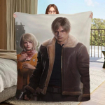 Anime tekk diivanitele Leon Kennedy Mikrokiud voodipesu &Otilde;huke vatiiniga tekk Visketekk Vooditekid & Tekid Kohev ruuduline Cobija 30x40in