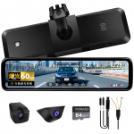 PORMIDOAUTO Kriipsukaamera ja Tagurduskaamerad Sony IMX462 LCD Automaatne Heledus Digitaalne Sisepeegel Peidetud Juhtmestik Parandatud &Ouml;ine Selge P&auml;evane must