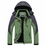 Talvejope Meeste Plus Velvet Warm Wind Parka 6XL Plus Size Must kapuutsiga talvejope meestele. XXXXXL roheline