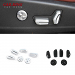 For Peugeot 508 Allure SW GT 2018 Accessories ABS Carbon fiber Car Seat adjustment Switch Cover Trim Car Styling 6pcs Silvery