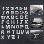 40 tk DIY 3D kroomitud auto embleemi kleebised t&auml;hestiku t&auml;ht number s&uuml;mbol m&auml;rk s&otilde;nad kleebis autostiil auto kleebis auto