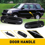 Pair Black Exterior Outer Rear Left Right side Door Handles For 97-01 Honda CR-V