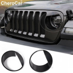 Mustad Lisatarvikud Esitulede Raamid Sisekujundus Kate Dekoratsioon Jeep Wrangler JL 2018-21 jaoks