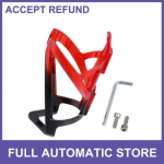 SINGLE Set Universal Bike Water Bottle Cage Holder w Screw and Wrench Black Red