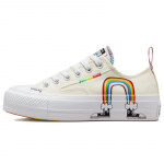 Converse All Star Lift Chuck Taylor Platvormiga Pride Vabaaja Igap&auml;evane Kulumiskindel Madalad Espadrillid Unisex Helebeež 46.5