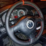 Volkswagen VW Golf 4 Passat B5 1996-2003 Seat Leon Polo Punutud Auto Roolikate Mikrokiudnahast Autotarvikud Yellow Thread