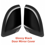 ABS plastic For Hyundai Kona 2024 Car Styling Modification Accessories Carbon Fiber Side Door Mirror Cover Trim Paste Style Glossy Black