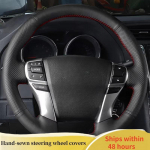 Car Accessory Car Steering Wheel Cover For Toyota Mark X 2009- / Reiz 2009- ized Original Steering Wheel Braid Red Blue Thread