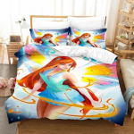 Anime W-Winx Club Tekikott Padjap&uuml;&uuml;r Laste Kingitus Voodipesu Komplekt T&auml;iskasvanud Poiss T&uuml;druk Magamistoa Kaunistus &Uuml;he Kahekohaline Suur 100x135cm-2pcs