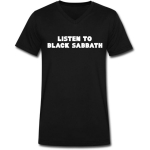 SNF Kuula Black Sabbathit V-kaelusega T-s&auml;rk meestele Must S mitmev&auml;rviline