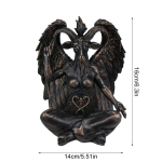 Saatanakiriku Sabbati kits Baphometi kuju Saatanlik Ockultne Iidol Skulpturaalne tahvel Vaikkunst K&auml;sit&ouml;&ouml; Usuline skulptuur Kaunistus
