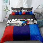 Antiikne Retro Autode Gala Tekikott Komplekt King Queen Double Full Twin Single Suurused Voodipesu Komplekt EU Single(135*200cm)3pcs black