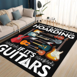 3D Retro Fenderi logo Kitarrimuusikainstrumendid Vaip elutuppa, magamistuppa, kodu diivani kaunistuseks, laste libisemiskindel p&otilde;randamatt 80x120cm( 31x47in)