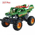 42118 Tehniline Monster Jam Grave Digger S&otilde;iduki ehitusklotside komplekt 2-&uuml;hes Maastikuautode trikid T&otilde;mmatav auto M&auml;nguasjad J&otilde;ulukingid bagged