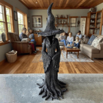 1 tk K&auml;sitsi maalitud lummav n&otilde;ia kuju Halloweeni n&otilde;ia kuju Vaikne k&auml;sit&ouml;&ouml; S 20x8x7CM gray