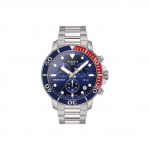 TISSOT Kvartsmehhanismiga Meeste K&auml;ekell Kell 45,5 mm Sinine sihverplaadi Roostevabast terasest korpus T120.417.11.041.03 Regular Watch Box