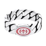Gucci Interlocking Double G Moodne Lihtne H&otilde;bedane Ehtepood L&auml;ikiv 925 H&otilde;be Emailitud S&otilde;rmus Naiste s&otilde;rmused Punane 701612-J8410-5620 16